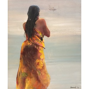 Jamal, 36 X 48, Oil on Canvas, Figurative Painting, AC-JML-017